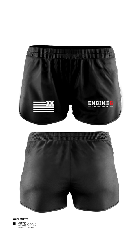 Womens Shorts, Engine 6, , Teamtime, Team time, sublimation, custom sports apparel, team uniforms, spirit wear, spiritwear, sports uniforms, custom shirts, team store, custom team store, fundraiser sports, apparel fundraiser