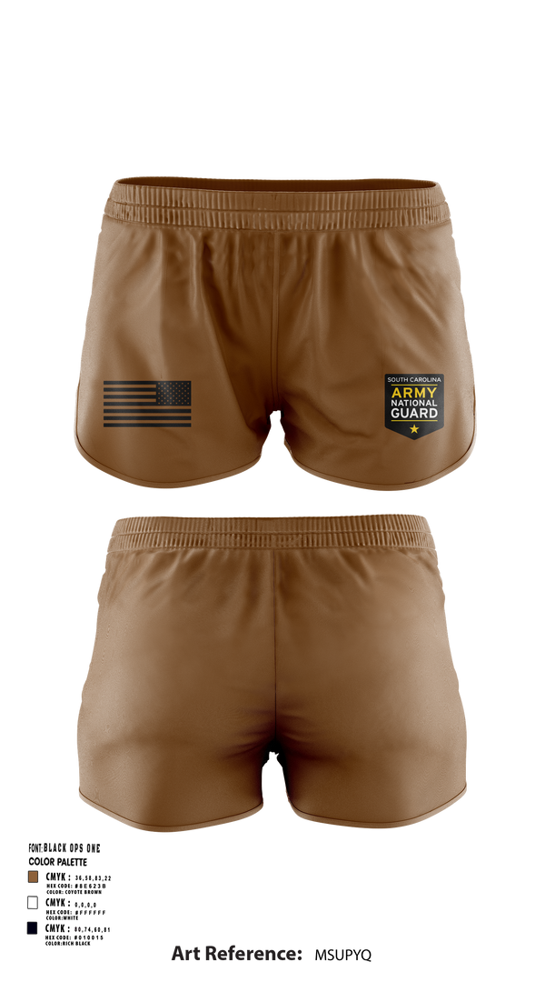 Ranger Panties, SOUTH CAROLINA ARMY NATIONAL GUARD, National Guard, Teamtime, Team time, sublimation, custom sports apparel, team uniforms, spirit wear, spiritwear, sports uniforms, custom shirts, team store, custom team store, fundraiser sports, apparel fundraiser