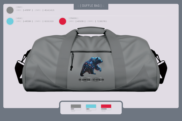 Duffle Bag, 486th/574th, , Teamtime, Team time, sublimation, custom sports apparel, team uniforms, spirit wear, spiritwear, sports uniforms, custom shirts, team store, custom team store, fundraiser sports, apparel fundraiser