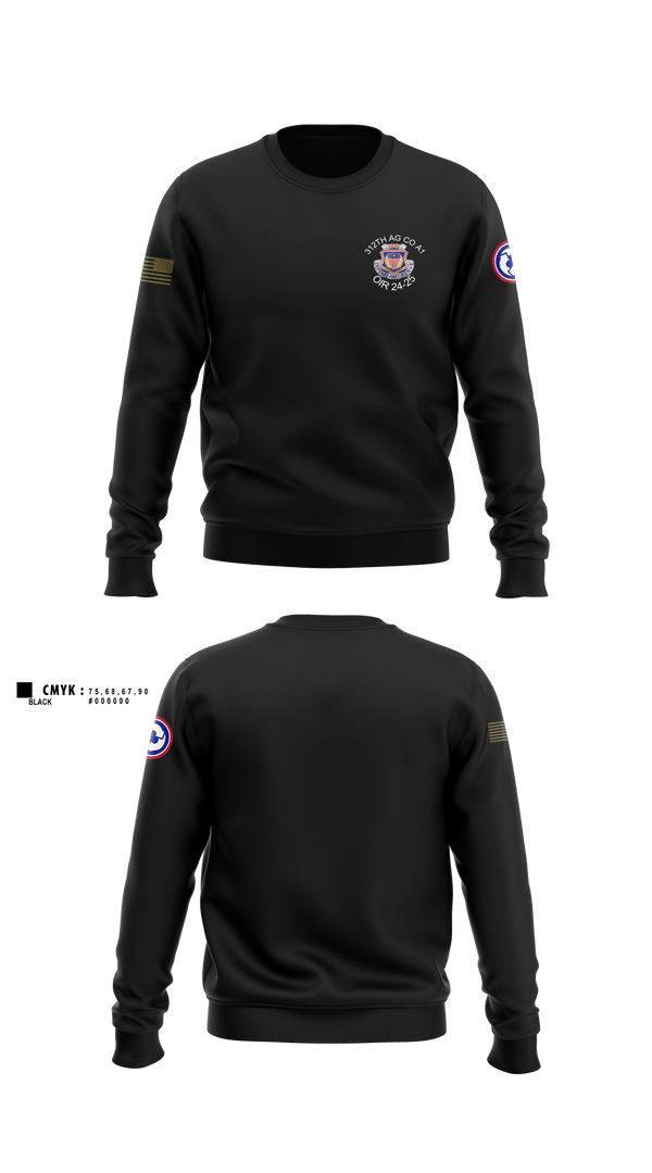 Crew Neck Sweatshirt, 312th HR CO, A1 Postal, Army, Teamtime, Team time, sublimation, custom sports apparel, team uniforms, spirit wear, spiritwear, sports uniforms, custom shirts, team store, custom team store, fundraiser sports, apparel fundraiser