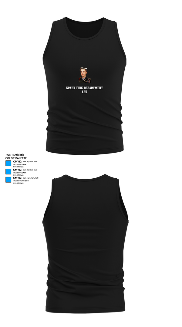 Tank Top, Grahn Fire DepartmentAPR, Fire Department, Teamtime, Team time, sublimation, custom sports apparel, team uniforms, spirit wear, spiritwear, sports uniforms, custom shirts, team store, custom team store, fundraiser sports, apparel fundraiser