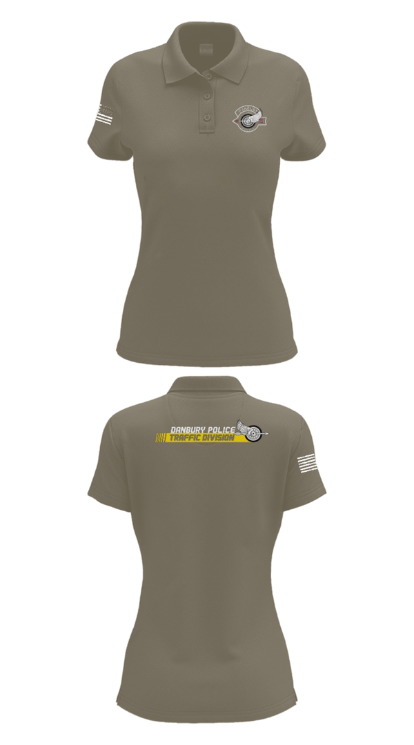 Womens Short Sleeve Performance Polo, Danbury Police Traffic Unit, Police, Teamtime, Team time, sublimation, custom sports apparel, team uniforms, spirit wear, spiritwear, sports uniforms, custom shirts, team store, custom team store, fundraiser sports, apparel fundraiser