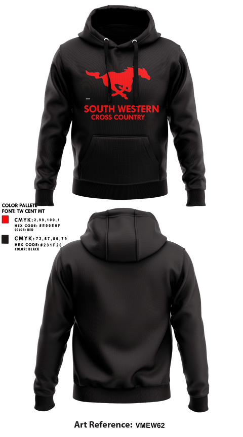 Hoodie, South Western Senior High School Cross Country, Cross Country, Teamtime, Team time, sublimation, custom sports apparel, team uniforms, spirit wear, spiritwear, sports uniforms, custom shirts, team store, custom team store, fundraiser sports, apparel fundraiser