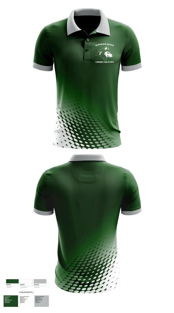Short Sleeve Performance Polo, Nathan Hale High School Cross Country, Cross Country, Teamtime, Team time, sublimation, custom sports apparel, team uniforms, spirit wear, spiritwear, sports uniforms, custom shirts, team store, custom team store, fundraiser sports, apparel fundraiser