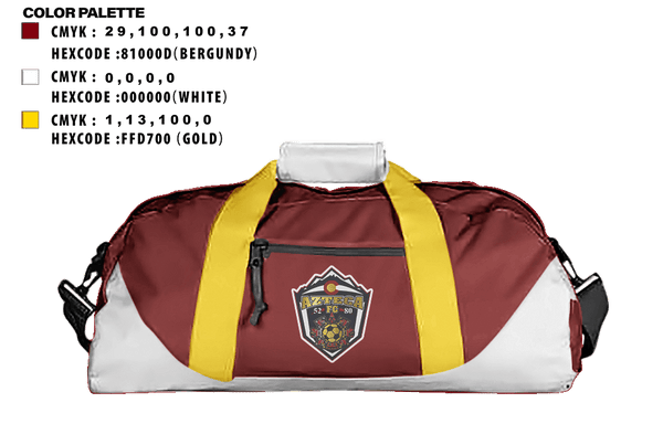 Duffle Bag, Azteca, Men's Soccer, Teamtime, Team time, sublimation, custom sports apparel, team uniforms, spirit wear, spiritwear, sports uniforms, custom shirts, team store, custom team store, fundraiser sports, apparel fundraiser