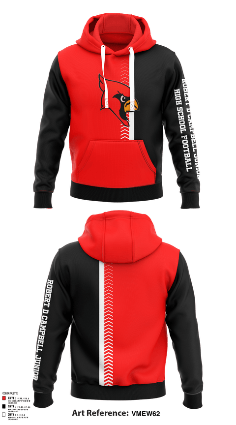Hoodie, Robert D Campbell Junior High School Football, Football, Teamtime, Team time, sublimation, custom sports apparel, team uniforms, spirit wear, spiritwear, sports uniforms, custom shirts, team store, custom team store, fundraiser sports, apparel fundraiser