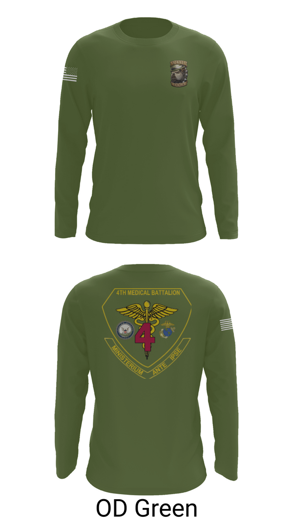 Long Sleeve Performance Shirt, 4th Med Battalion, Marines, Teamtime, Team time, sublimation, custom sports apparel, team uniforms, spirit wear, spiritwear, sports uniforms, custom shirts, team store, custom team store, fundraiser sports, apparel fundraiser