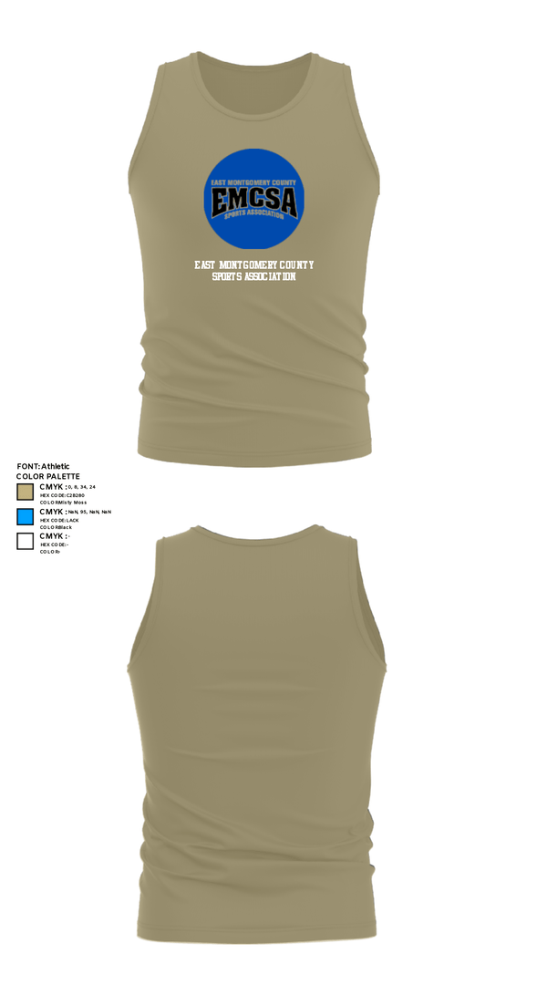 Tank Top, East Montgomery County Sports Association, Spirit Store, Teamtime, Team time, sublimation, custom sports apparel, team uniforms, spirit wear, spiritwear, sports uniforms, custom shirts, team store, custom team store, fundraiser sports, apparel fundraiser