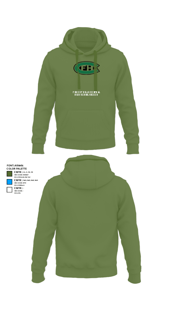 Hoodie, Forest Hills Central High School Soccer, Women's Soccer, Teamtime, Team time, sublimation, custom sports apparel, team uniforms, spirit wear, spiritwear, sports uniforms, custom shirts, team store, custom team store, fundraiser sports, apparel fundraiser