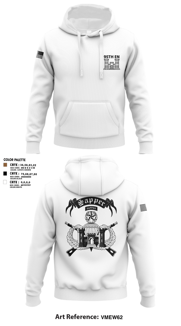 Hoodie, 95TH EN, Army, Teamtime, Team time, sublimation, custom sports apparel, team uniforms, spirit wear, spiritwear, sports uniforms, custom shirts, team store, custom team store, fundraiser sports, apparel fundraiser