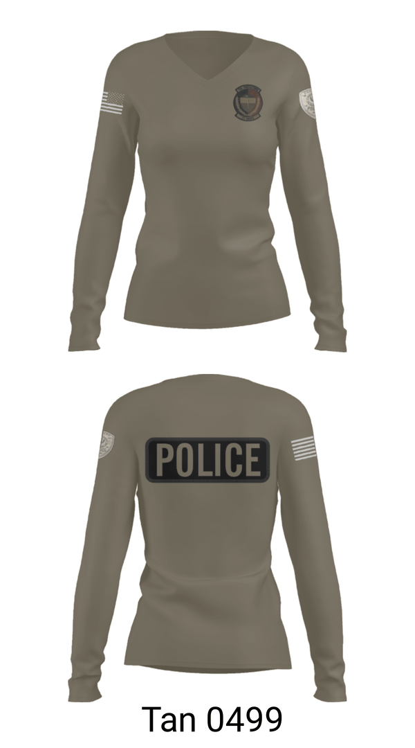 Women's Long Sleeve Vneck Shirt, 27 SOSFS, Air Force, Teamtime, Team time, sublimation, custom sports apparel, team uniforms, spirit wear, spiritwear, sports uniforms, custom shirts, team store, custom team store, fundraiser sports, apparel fundraiser