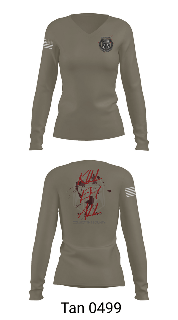 Womens Long Sleeve Vneck Shirt, Bounty hunters, , Teamtime, Team time, sublimation, custom sports apparel, team uniforms, spirit wear, spiritwear, sports uniforms, custom shirts, team store, custom team store, fundraiser sports, apparel fundraiser