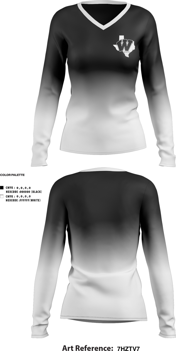 Womens Long Sleeve Vneck Shirt, TriplePlay, , Teamtime, Team time, sublimation, custom sports apparel, team uniforms, spirit wear, spiritwear, sports uniforms, custom shirts, team store, custom team store, fundraiser sports, apparel fundraiser