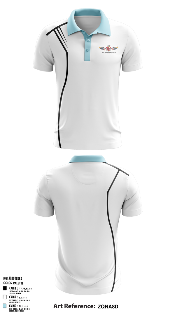Short Sleeve Performance Polo, ACE Volleyball Club, Men's Volleyball, Teamtime, Team time, sublimation, custom sports apparel, team uniforms, spirit wear, spiritwear, sports uniforms, custom shirts, team store, custom team store, fundraiser sports, apparel fundraiser