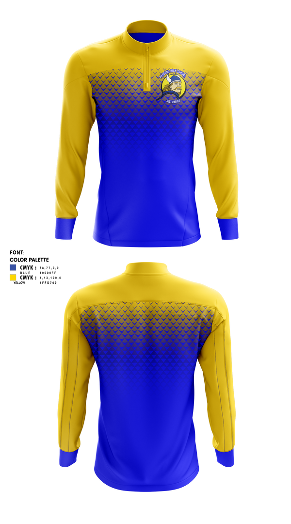 Quarter Zip Jacket, Parsons High School Swimming, Swimming, Teamtime, Team time, sublimation, custom sports apparel, team uniforms, spirit wear, spiritwear, sports uniforms, custom shirts, team store, custom team store, fundraiser sports, apparel fundraiser