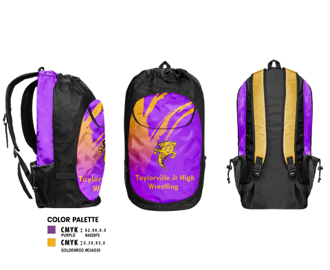 Gear Bag, Taylorville Jr High, Wrestling, Teamtime, Team time, sublimation, custom sports apparel, team uniforms, spirit wear, spiritwear, sports uniforms, custom shirts, team store, custom team store, fundraiser sports, apparel fundraiser