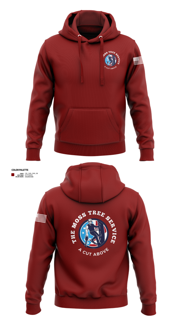 Hoodie, The Moss Tree Service, , Teamtime, Team time, sublimation, custom sports apparel, team uniforms, spirit wear, spiritwear, sports uniforms, custom shirts, team store, custom team store, fundraiser sports, apparel fundraiser