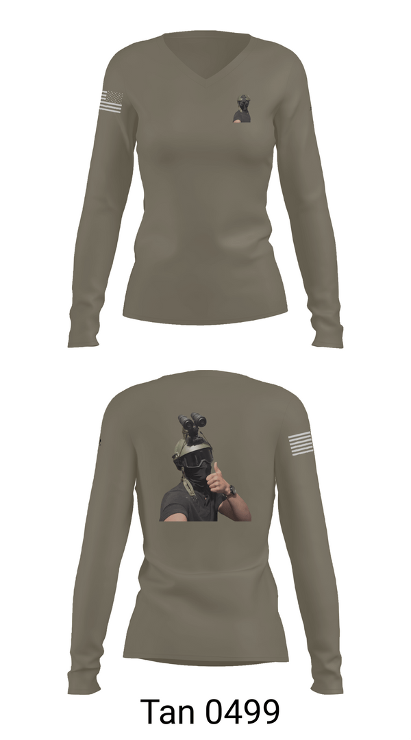 Womens Long Sleeve Vneck Shirt, 1st marine divison, , Teamtime, Team time, sublimation, custom sports apparel, team uniforms, spirit wear, spiritwear, sports uniforms, custom shirts, team store, custom team store, fundraiser sports, apparel fundraiser