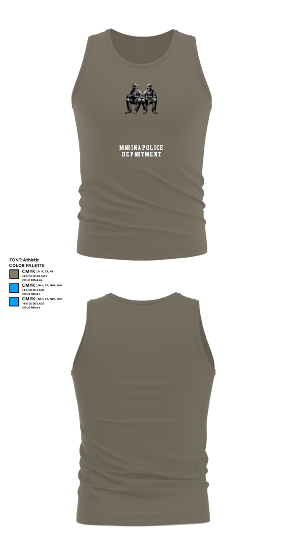 Tank Top, Marina Police Department, Police, Teamtime, Team time, sublimation, custom sports apparel, team uniforms, spirit wear, spiritwear, sports uniforms, custom shirts, team store, custom team store, fundraiser sports, apparel fundraiser