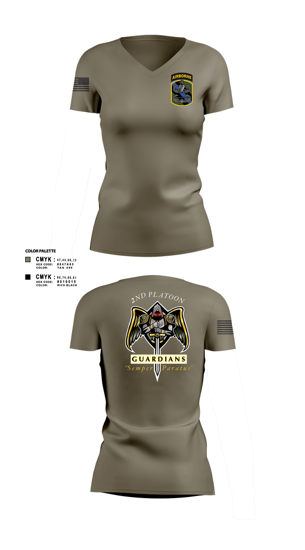 Women's Short Sleeve Vneck Shirt, 2/108th Guardians, Army, Teamtime, Team time, sublimation, custom sports apparel, team uniforms, spirit wear, spiritwear, sports uniforms, custom shirts, team store, custom team store, fundraiser sports, apparel fundraiser