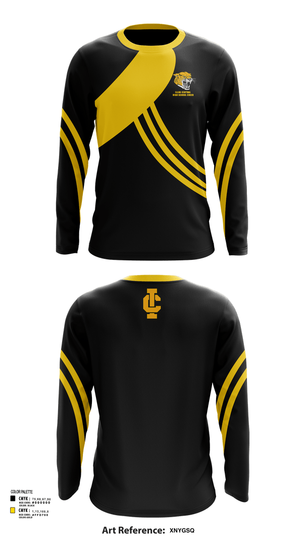Long Sleeve Performance Shirt, Illini Central High School Cheer, Cheer, Teamtime, Team time, sublimation, custom sports apparel, team uniforms, spirit wear, spiritwear, sports uniforms, custom shirts, team store, custom team store, fundraiser sports, apparel fundraiser
