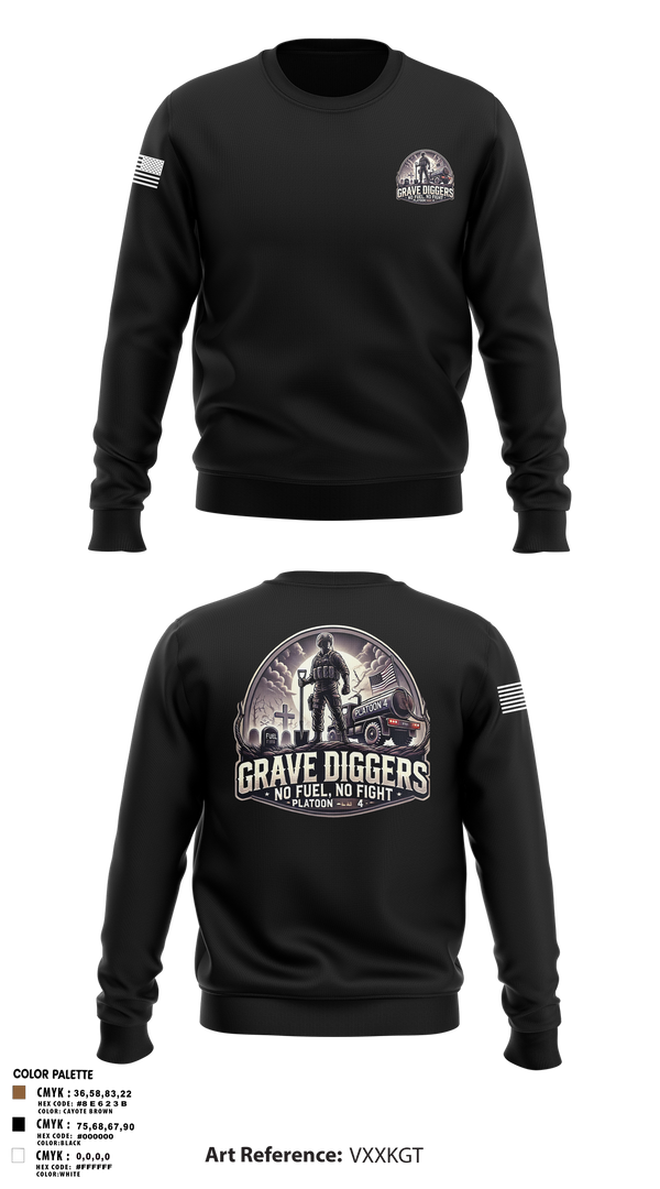 Crew Neck Sweatshirt, Gravediggers, , Teamtime, Team time, sublimation, custom sports apparel, team uniforms, spirit wear, spiritwear, sports uniforms, custom shirts, team store, custom team store, fundraiser sports, apparel fundraiser