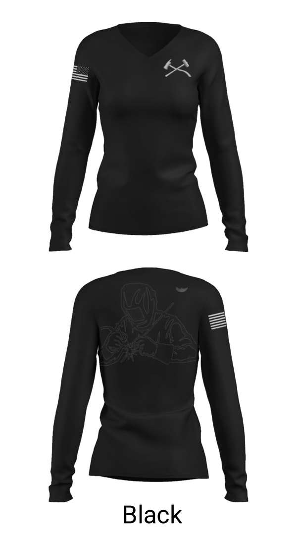 Women's Long Sleeve Vneck Shirt, DC Shop, Coast Guard, Teamtime, Team time, sublimation, custom sports apparel, team uniforms, spirit wear, spiritwear, sports uniforms, custom shirts, team store, custom team store, fundraiser sports, apparel fundraiser