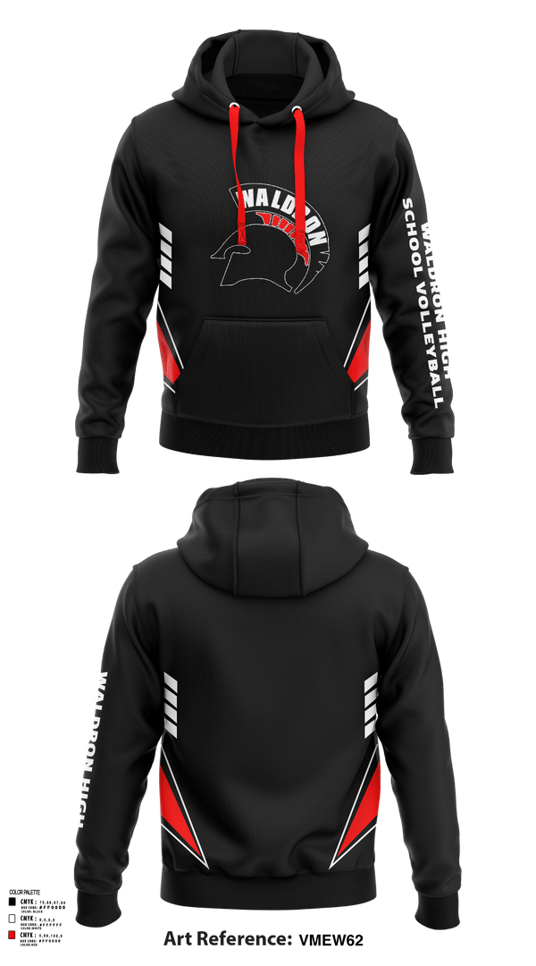 Hoodie, Waldron High School Volleyball, Women's Volleyball, Teamtime, Team time, sublimation, custom sports apparel, team uniforms, spirit wear, spiritwear, sports uniforms, custom shirts, team store, custom team store, fundraiser sports, apparel fundraiser