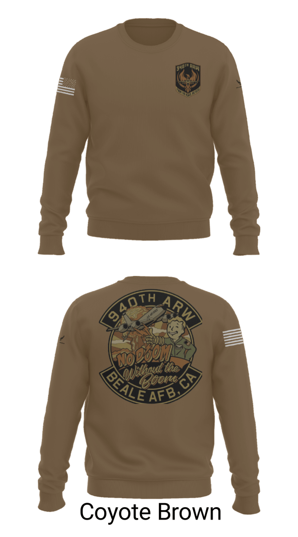 Crew Neck Sweatshirt, 940 Air Refueling Wing, , Teamtime, Team time, sublimation, custom sports apparel, team uniforms, spirit wear, spiritwear, sports uniforms, custom shirts, team store, custom team store, fundraiser sports, apparel fundraiser