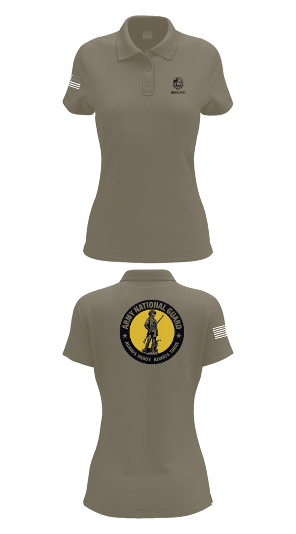 Womens Short Sleeve Performance Polo, Recruiting & Retention Battalion, National Guard, Teamtime, Team time, sublimation, custom sports apparel, team uniforms, spirit wear, spiritwear, sports uniforms, custom shirts, team store, custom team store, fundraiser sports, apparel fundraiser