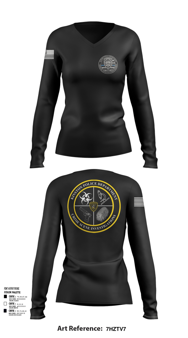 Womens Long Sleeve Vneck Shirt, CID, Police, Teamtime, Team time, sublimation, custom sports apparel, team uniforms, spirit wear, spiritwear, sports uniforms, custom shirts, team store, custom team store, fundraiser sports, apparel fundraiser