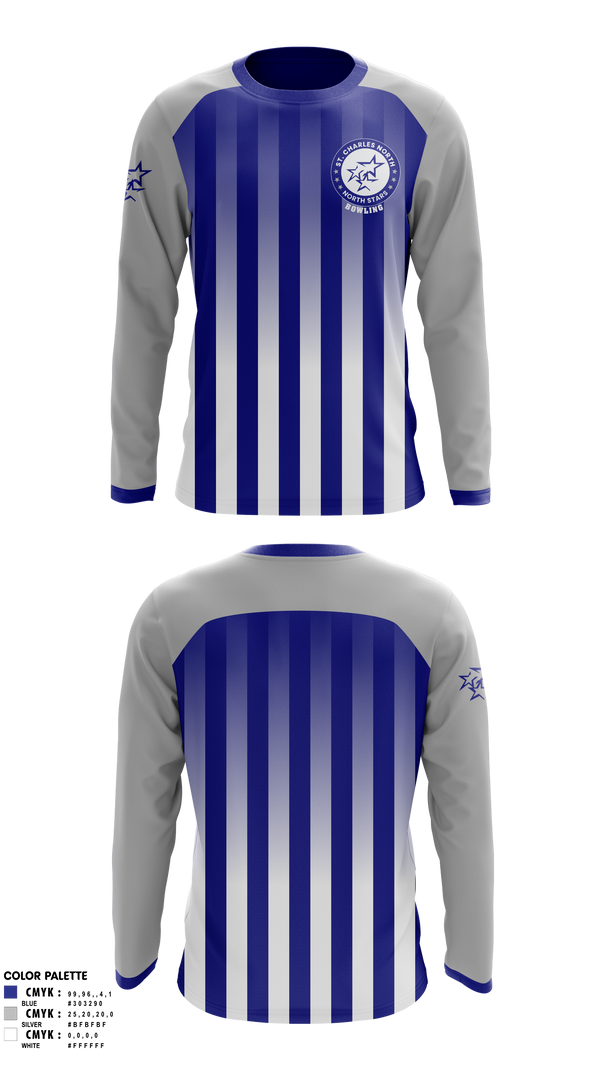 Long Sleeve Performance Shirt, St Charles North High School Bowling, Bowling, Teamtime, Team time, sublimation, custom sports apparel, team uniforms, spirit wear, spiritwear, sports uniforms, custom shirts, team store, custom team store, fundraiser sports, apparel fundraiser