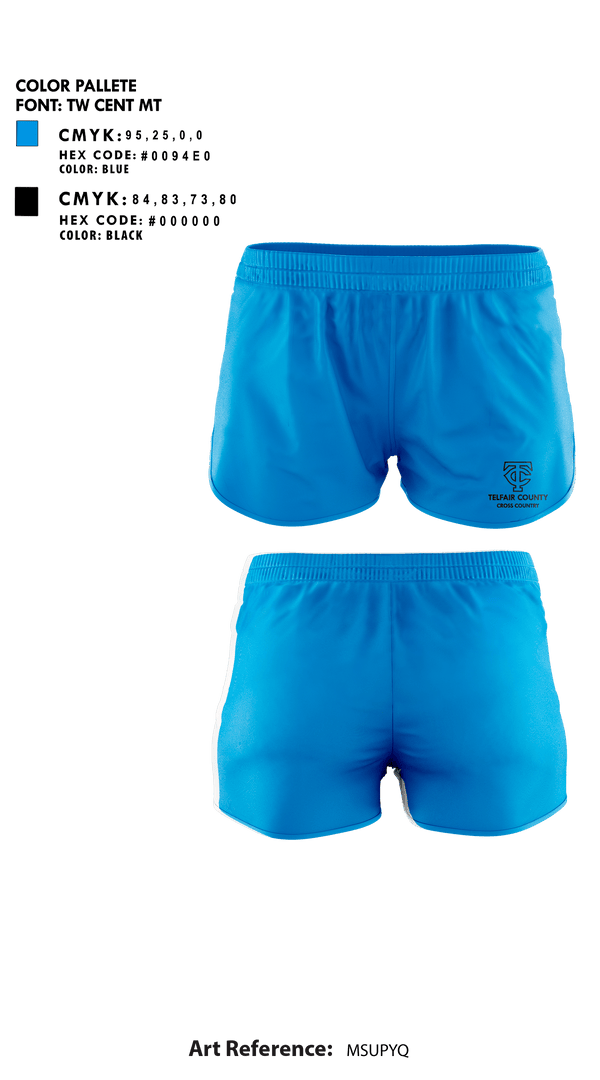 Womens Shorts, Telfair County Middle School Cross Country, Cross Country, Teamtime, Team time, sublimation, custom sports apparel, team uniforms, spirit wear, spiritwear, sports uniforms, custom shirts, team store, custom team store, fundraiser sports, apparel fundraiser
