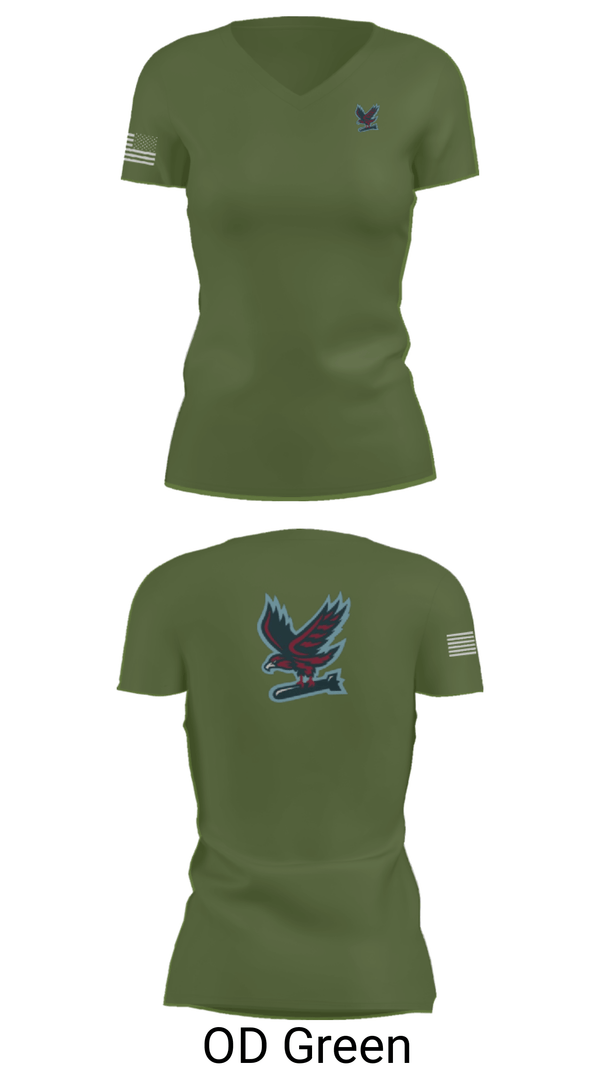 Women's Short Sleeve Vneck Shirt, Hawksquad, Air Force, Teamtime, Team time, sublimation, custom sports apparel, team uniforms, spirit wear, spiritwear, sports uniforms, custom shirts, team store, custom team store, fundraiser sports, apparel fundraiser