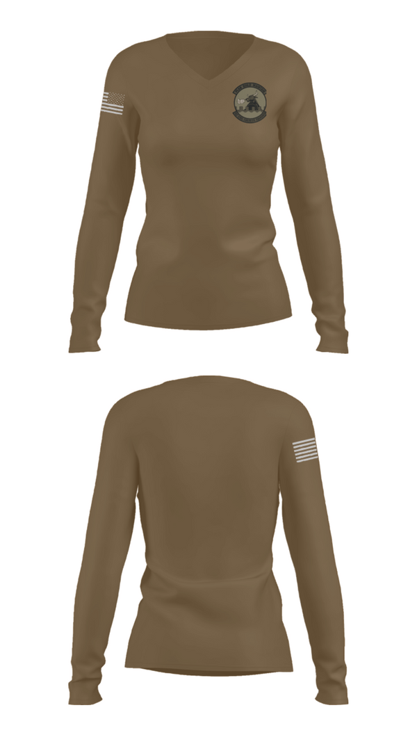 Womens Long Sleeve Vneck Shirt, 102nd CES, Air Force, Teamtime, Team time, sublimation, custom sports apparel, team uniforms, spirit wear, spiritwear, sports uniforms, custom shirts, team store, custom team store, fundraiser sports, apparel fundraiser