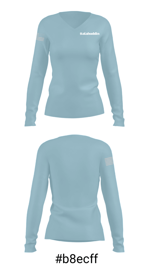 Women's Long Sleeve Vneck Shirt, Salahuddin, Golf, Teamtime, Team time, sublimation, custom sports apparel, team uniforms, spirit wear, spiritwear, sports uniforms, custom shirts, team store, custom team store, fundraiser sports, apparel fundraiser