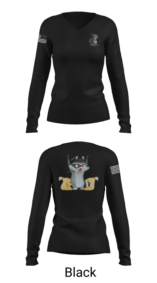 Womens Long Sleeve Vneck Shirt, 2-2 B Co., Army, Teamtime, Team time, sublimation, custom sports apparel, team uniforms, spirit wear, spiritwear, sports uniforms, custom shirts, team store, custom team store, fundraiser sports, apparel fundraiser
