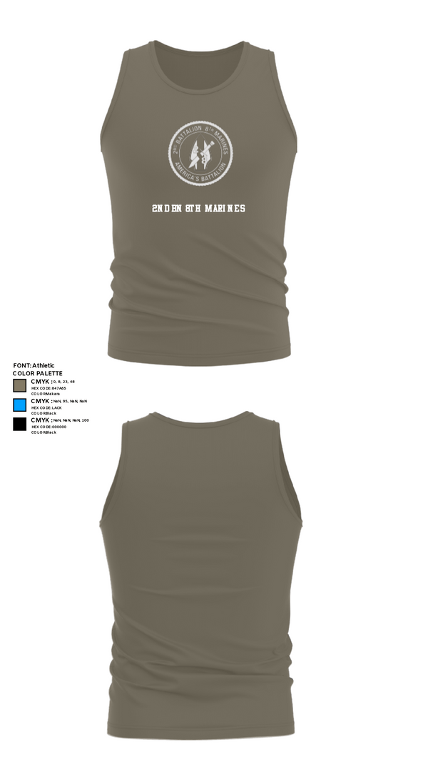 Tank Top, 2nd bn 8th Marines, Marines, Teamtime, Team time, sublimation, custom sports apparel, team uniforms, spirit wear, spiritwear, sports uniforms, custom shirts, team store, custom team store, fundraiser sports, apparel fundraiser