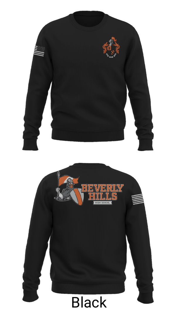 Crew Neck Sweatshirt, Beverly Hills High School Band, Spirit Store, Teamtime, Team time, sublimation, custom sports apparel, team uniforms, spirit wear, spiritwear, sports uniforms, custom shirts, team store, custom team store, fundraiser sports, apparel fundraiser