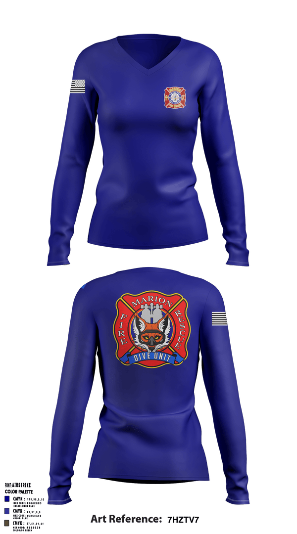 Womens Long Sleeve Vneck Shirt, , Fire Department, Teamtime, Team time, sublimation, custom sports apparel, team uniforms, spirit wear, spiritwear, sports uniforms, custom shirts, team store, custom team store, fundraiser sports, apparel fundraiser