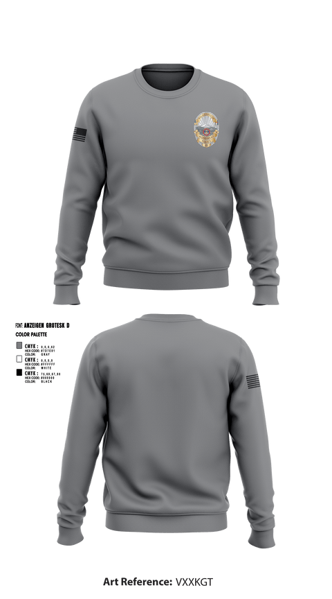 Crew Neck Sweatshirt, Monument Police Department, Police, Teamtime, Team time, sublimation, custom sports apparel, team uniforms, spirit wear, spiritwear, sports uniforms, custom shirts, team store, custom team store, fundraiser sports, apparel fundraiser