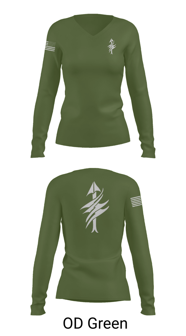 Womens Long Sleeve Vneck Shirt, 3rd Battalion 2nd Marines Scout Sniper Platoon, Marines, Teamtime, Team time, sublimation, custom sports apparel, team uniforms, spirit wear, spiritwear, sports uniforms, custom shirts, team store, custom team store, fundraiser sports, apparel fundraiser