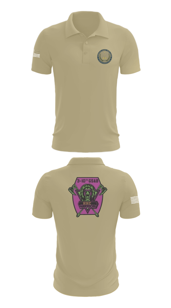 Short Sleeve Performance Polo, 3-10 GSAB, Army, Teamtime, Team time, sublimation, custom sports apparel, team uniforms, spirit wear, spiritwear, sports uniforms, custom shirts, team store, custom team store, fundraiser sports, apparel fundraiser