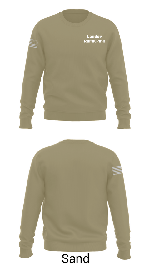 Crew Neck Sweatshirt, Lander Rural Fire, Fire Department, Teamtime, Team time, sublimation, custom sports apparel, team uniforms, spirit wear, spiritwear, sports uniforms, custom shirts, team store, custom team store, fundraiser sports, apparel fundraiser