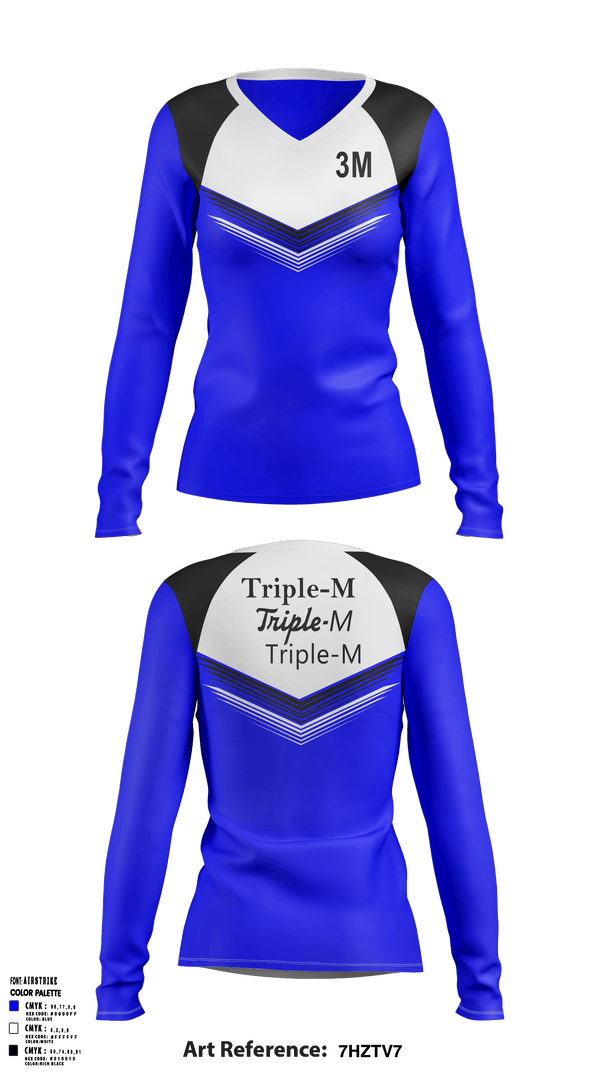 Womens Long Sleeve Vneck Shirt, Triple-M, , Teamtime, Team time, sublimation, custom sports apparel, team uniforms, spirit wear, spiritwear, sports uniforms, custom shirts, team store, custom team store, fundraiser sports, apparel fundraiser