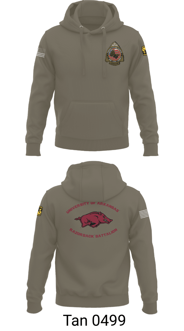 Hoodie, University of Arkansas Army ROTC - Razorback Battalion, Army, Teamtime, Team time, sublimation, custom sports apparel, team uniforms, spirit wear, spiritwear, sports uniforms, custom shirts, team store, custom team store, fundraiser sports, apparel fundraiser
