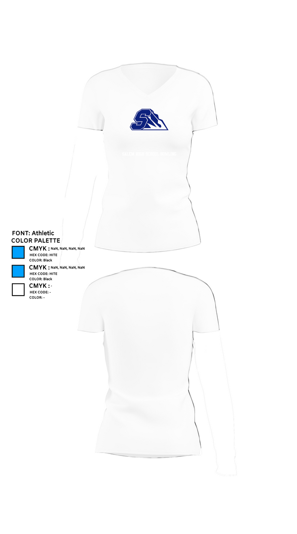 Womens Short Sleeve Vneck Shirt, Salem High School Bowling, Bowling, Teamtime, Team time, sublimation, custom sports apparel, team uniforms, spirit wear, spiritwear, sports uniforms, custom shirts, team store, custom team store, fundraiser sports, apparel fundraiser