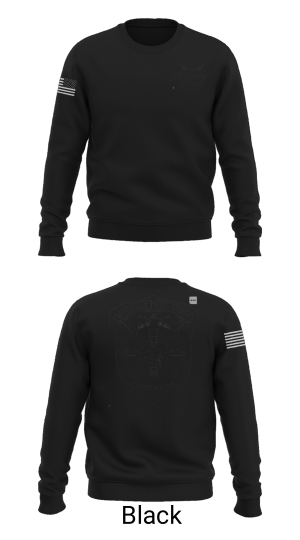 Crew Neck Sweatshirt, Charlie Co 1/120th, Army, Teamtime, Team time, sublimation, custom sports apparel, team uniforms, spirit wear, spiritwear, sports uniforms, custom shirts, team store, custom team store, fundraiser sports, apparel fundraiser