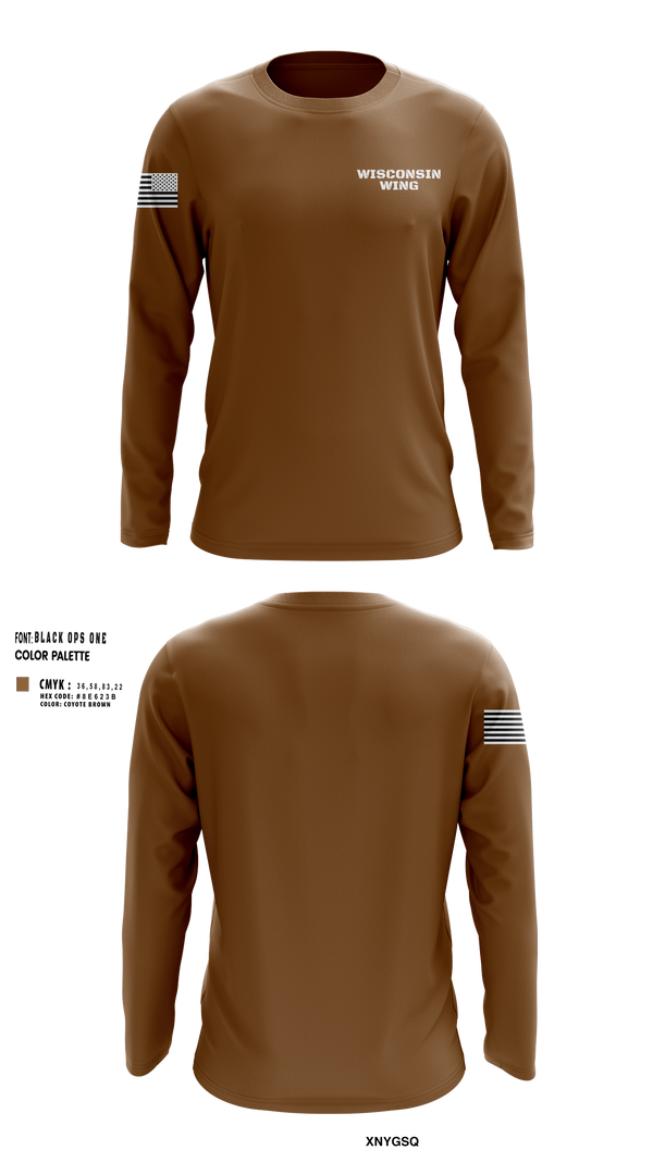 Long Sleeve Performance Shirt, Wisconsin Wing, Air Force, Teamtime, Team time, sublimation, custom sports apparel, team uniforms, spirit wear, spiritwear, sports uniforms, custom shirts, team store, custom team store, fundraiser sports, apparel fundraiser