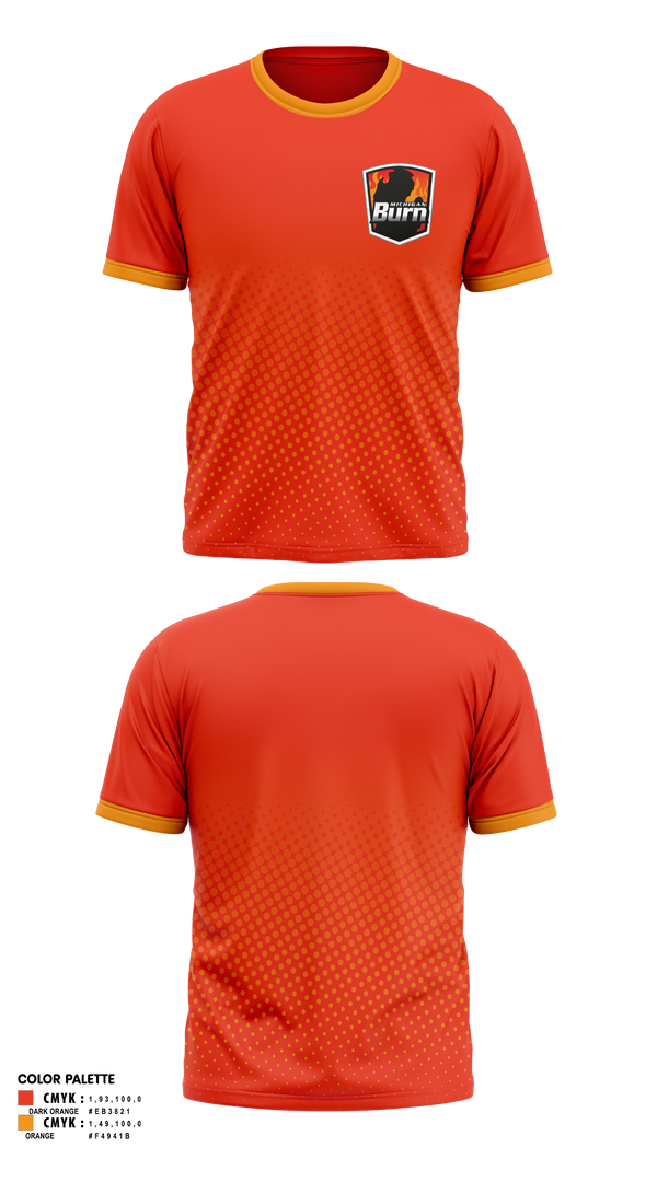 Short Sleeve Performance Shirt, Michigan Burn, Men's Soccer, Teamtime, Team time, sublimation, custom sports apparel, team uniforms, spirit wear, spiritwear, sports uniforms, custom shirts, team store, custom team store, fundraiser sports, apparel fundraiser